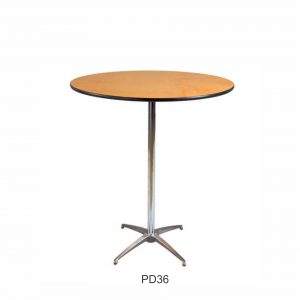 36 & 30" x 42"(h) round table