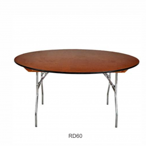 60" x 30"(h) round table