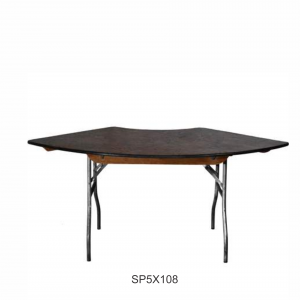 9' x 30" (h) Serpentine table