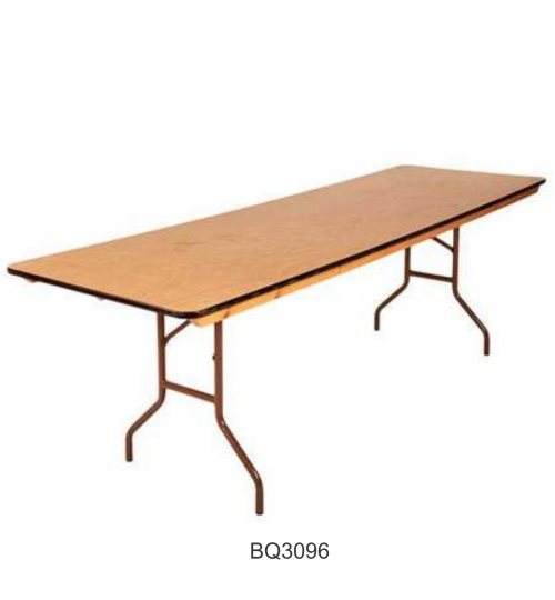 8' x 30 x 30"(h) folding banquet table