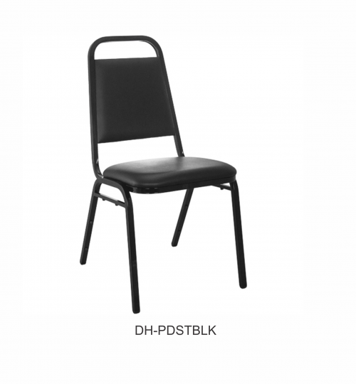 Stacking Banquet Chair in Black Vinyl