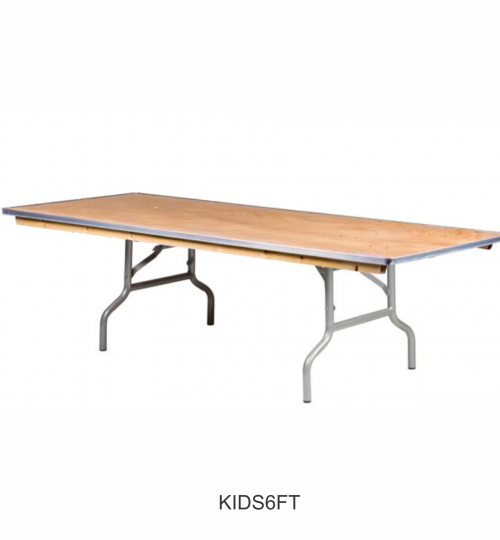 Kids 6' x 30" x 21"(h) folding banquet table