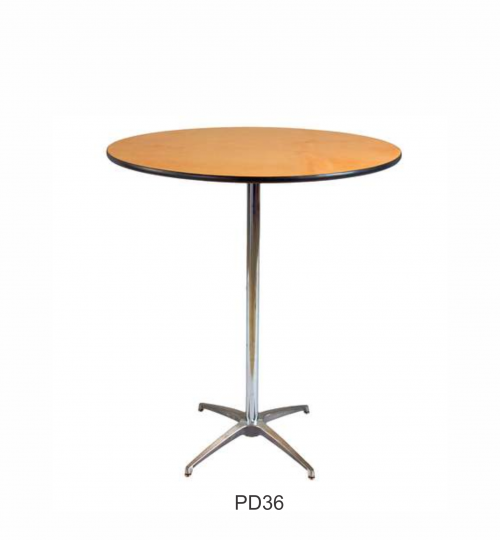 36 & 30" x 42"(h) round table