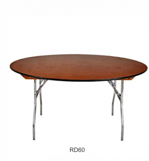 60" x 30"(h) round table