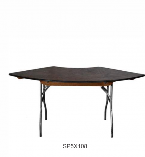 9' x 30" (h) Serpentine table
